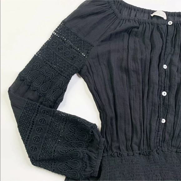 Love Shack Fancy Long Sleeve Peasant Dress Sz 0 - Picture 4 of 6